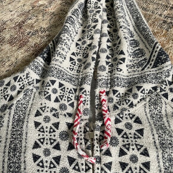ANAMA Womens Zip Up Hoodie XS Multicolor Aztec Boho Hi Low Anthropologie Hippie - Picture 3 of 12